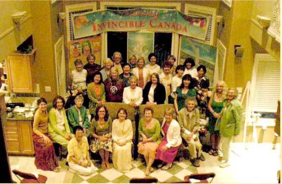 21Vancouver GMDO.jpg - Vancouver, British Columbia: The ladies of Vancouver have been devoted to fulfilling Maharishi?s plans for over four decades. Vancouver?s Global Mother Divine Organization under the leadership of Dr Sheila Elliot, and now Dr Sarah Hea meet in the home of Mark and Gayle McCooey.
